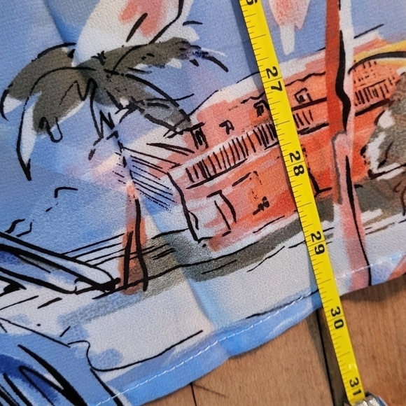 Tropical Print Hawaiian Half Sleeve Open Front Kimono Size PL/XL - Picture 10 of 12